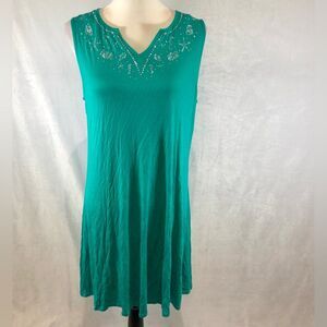 Cocomo teal green studded shimmering beach dress size medium NWOT